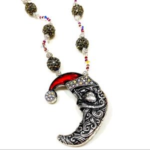 Handmade Moonlight Magic Santa Christmas Necklace by McGlamorous